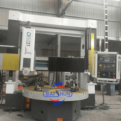 정밀 더블 칼럼 VTL CK5231 중부하 CNC 수직 선반 기계, 3150mm 선삭 직경 및 1600mm 공작물 높이